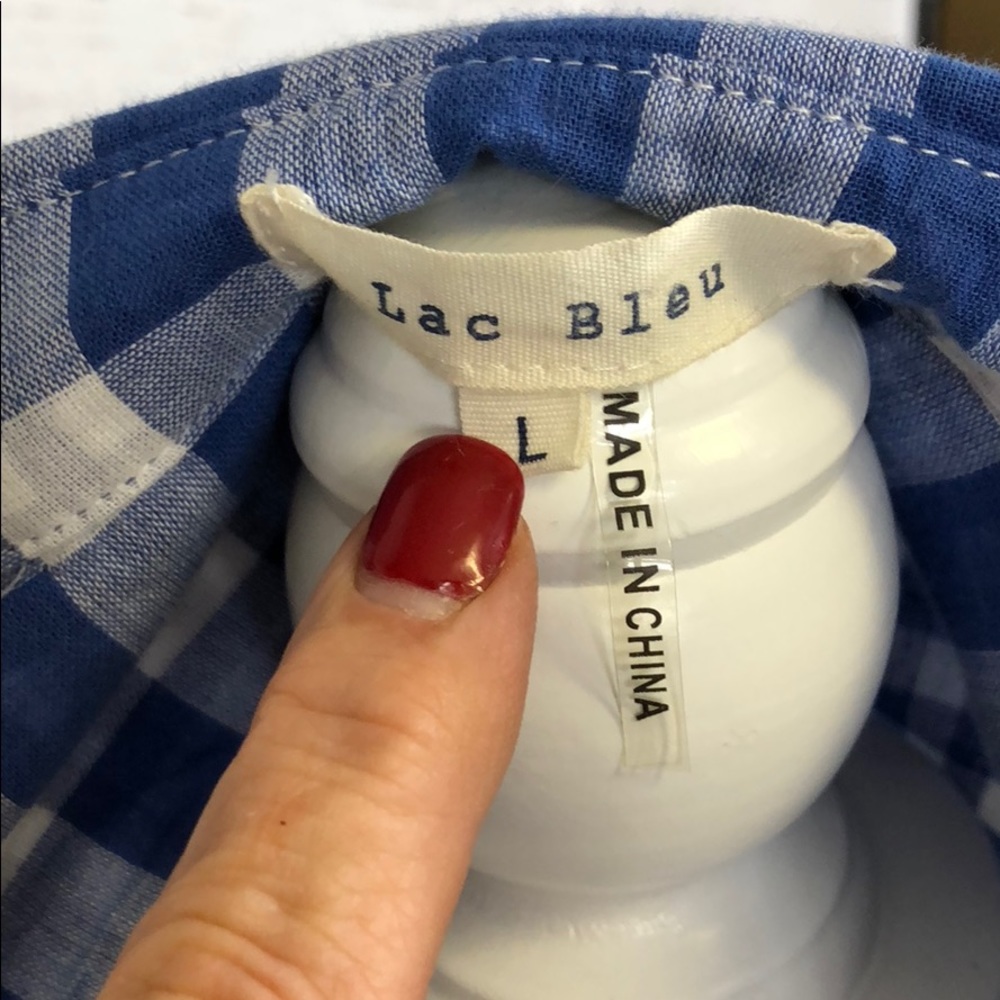 Blue and white checked tunic - Picture 5 of 7